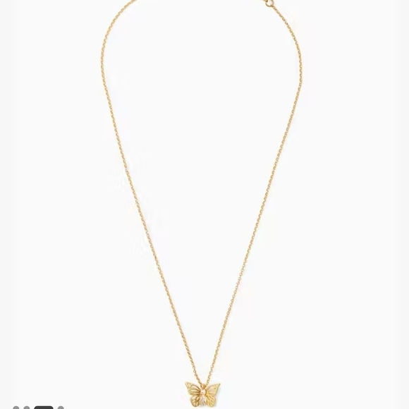 🦋🔹️Kate Spade🔹️ Mini Elegant Gold Butterfly Pendant Necklace - Picture 3 of 3